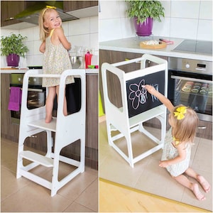 Sgabello per bambini piccoli Montessori torre da cucina, regalo per il primo compleanno per bambini piccoli regalo di Natale Sgabello per bambini, mobili Montessori