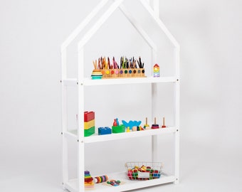 Bibliothèque Montessori Rangement de jouets Bibliothèque de chambre d'enfant, Étagères de chambre d'enfant, Étagère à jouets Montessori Étagère Montessori Étagère pour tout-petits Étagère de chambre d'enfant