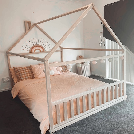 Double Bed FULL or QUEEN Size Bed for Boy Room or Girls Room Baby Bed Montessori Bed Montessori Toddler Room Wooden Bed Surprise Gift Etsy Canada