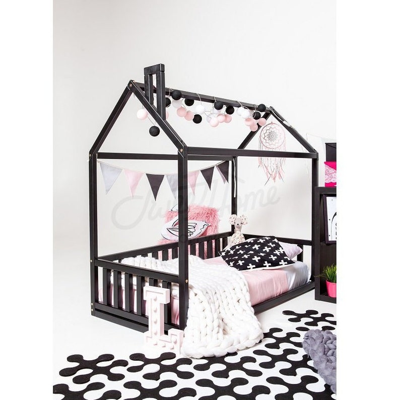 wooden bed or Montessori bed FULLDOUBLE Kids teepee house bed baby bed