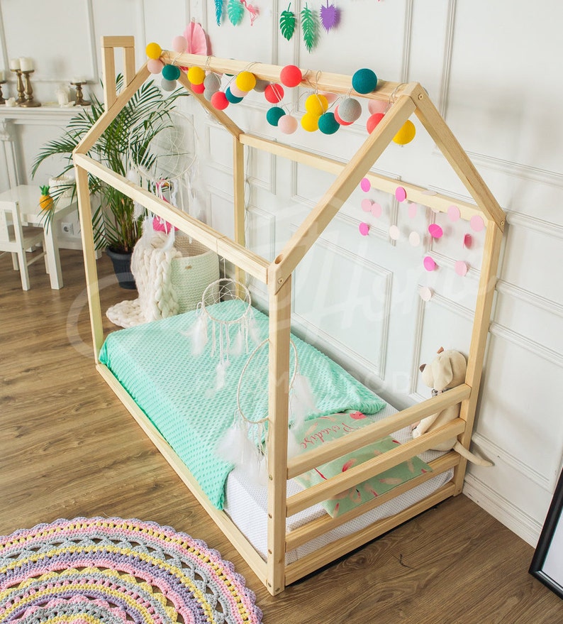 Montessori House Bed for Toddlers Canopy Bed Preschool Bed Etsy