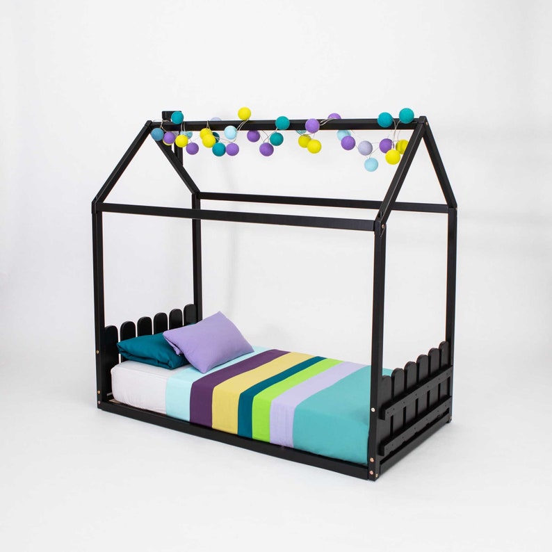 house bed frame, child bed, Montessori bed, toddler bed, house shaped bed, house frame bed, kid floor bed, bed Montessori toddler floor hausbett, teepee bed, wood house bed, wood bed frame, tent bed, house bed frame, child bed, Montessori furniture