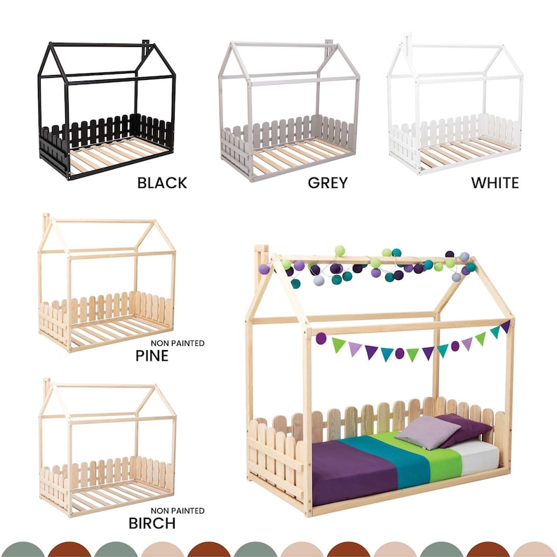 Montessori floor bed, bed frame, platform bed, toddler floor bed, toddler bed, tepee bed, single bed frame, Montessori bed, bed for kid bed, shaped bed frame, platform bed, Montessori floor bed, bed frame, single floor bed, toddler floor bed
