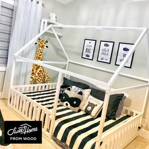 House bed kid, platform bed frame, kid house bed frame, toddler house bed, bed with rails, child bed, toddler bed with rails, bed frame twin size, house bed frame, bed frame for kid, bed house for child, twin size floor bed, wood bed frame, child bed