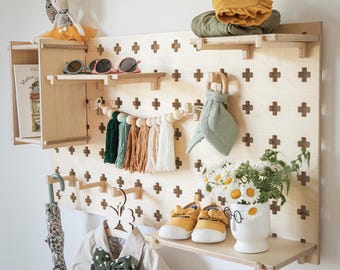 Open planken voor prikborden, prikbordplank, prikbordorganizer, Montessori-planken, displaystandaard, prikbordplanken, kinderkamerplanken