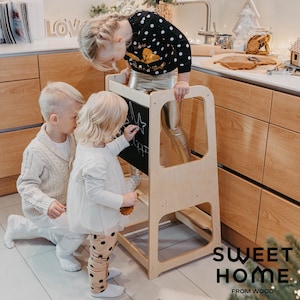 Kitchen helper tower, step stool, learning tower, kitchen helper stool, transformable kitchen step stool, Transformable  kitchen helper step stool, transformable  kitchen tower, Montessori tower, Montessori safety stool, Kitchen safety stool