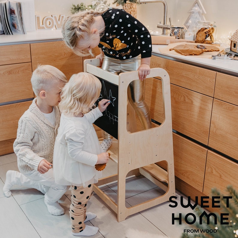 Kitchen helper tower, step stool, learning tower, kitchen helper stool, transformable kitchen step stool, Transformable  kitchen helper step stool, transformable  kitchen tower, Montessori tower, Montessori safety stool, Kitchen safety stool