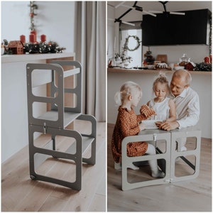 Kitchen tower Montessori  tower Kids step stool Montessori furniture Montessori stool Montessori toddler kitchen learning toddler stool