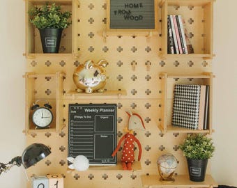 Zwevende plank, prikbordplank, Montessori-planken, prikbordwand, prikborddisplay, kinderkamerplanken, prikbordplanken, wandplank.