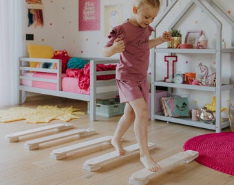 Ensemble de poutres d'équilibre pour enfants Activités pour enfants Salle de sport, Meubles Montessori, Cadeau pour tout-petit et Idées cadeaux pour les enfants Cadeau pour les enfants Baby gym