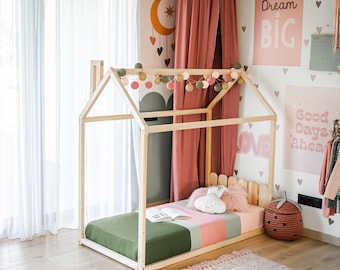 Kid's house bed Kid's hut bed Montessori toddler house bed, Montessori house bed, Best gift for kids, Best Christmas gift for toddlers