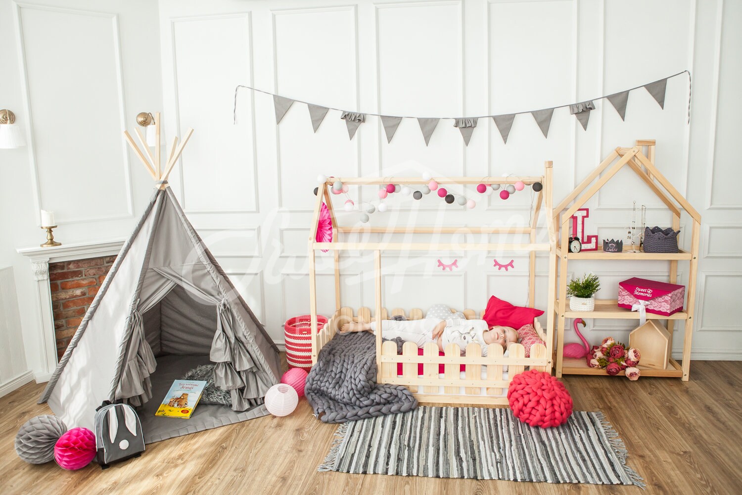 House bed Toddler bed Play house Tent bed Bunk bed Wooden Etsy