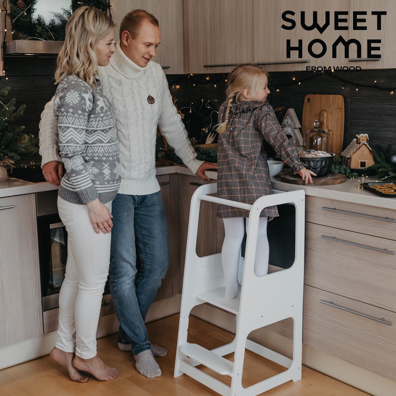 Kitchen helper tower, step stool, learning tower, kitchen helper stool, transformable kitchen step stool, Transformable  kitchen helper step stool, transformable  kitchen tower, Montessori tower, Montessori safety stool, Kitchen safety stool