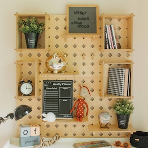 Schweberegal Pegboard Regal Montessori Regale, Pegboard Wand Pegboard Ständer Kinderzimmerregale Pegboard Regale Wandhängeregal