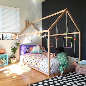Toddler bed Children bed wooden house bed frame Montessori bed, Platform bed Loft bed Kids bed, Wood house bed Wood bed frame, Twin size