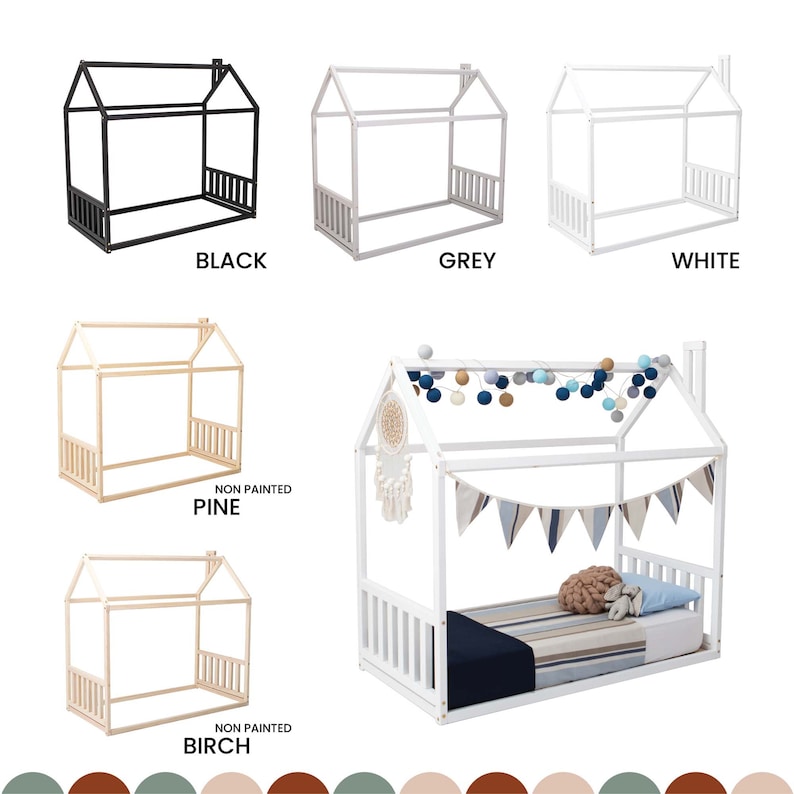 Montessori bed, Montessori house bed, house shaped bed, girl bed, bed for kid, child bed, kid bed, bed Montessori, toddler bed, Montessori floor bed, Montessori, hausbett, twin size, bodenbett, bed, twin floor bed, floor bed, wood frame bed, wood bed