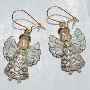 Angel Enameled Earrings
