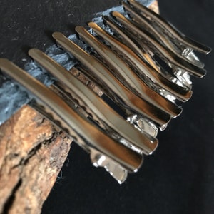 Mollette a coccodrillo (confezione da 10) - Fermagli per capelli vuoti, fermagli per capelli, accessori per capelli per accessori fai da te. Fermagli per capelli in metallo piccoli e grandi
