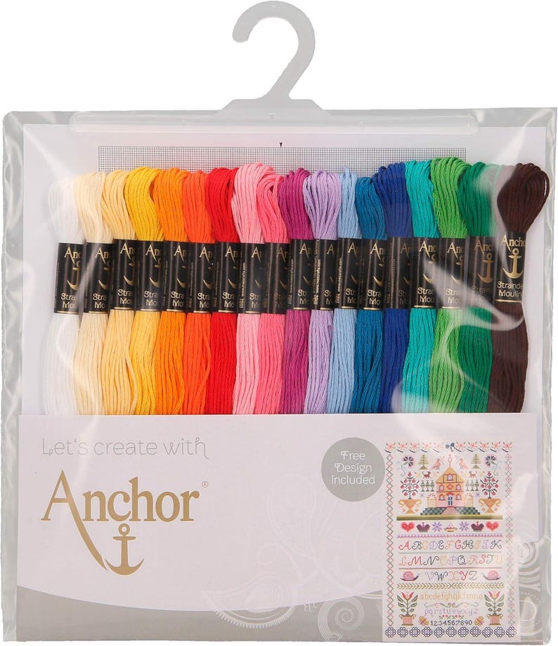 Anchor Thread Set. Embroidery Skeins. Stranded Cotton. Cross Stitch Kit ...