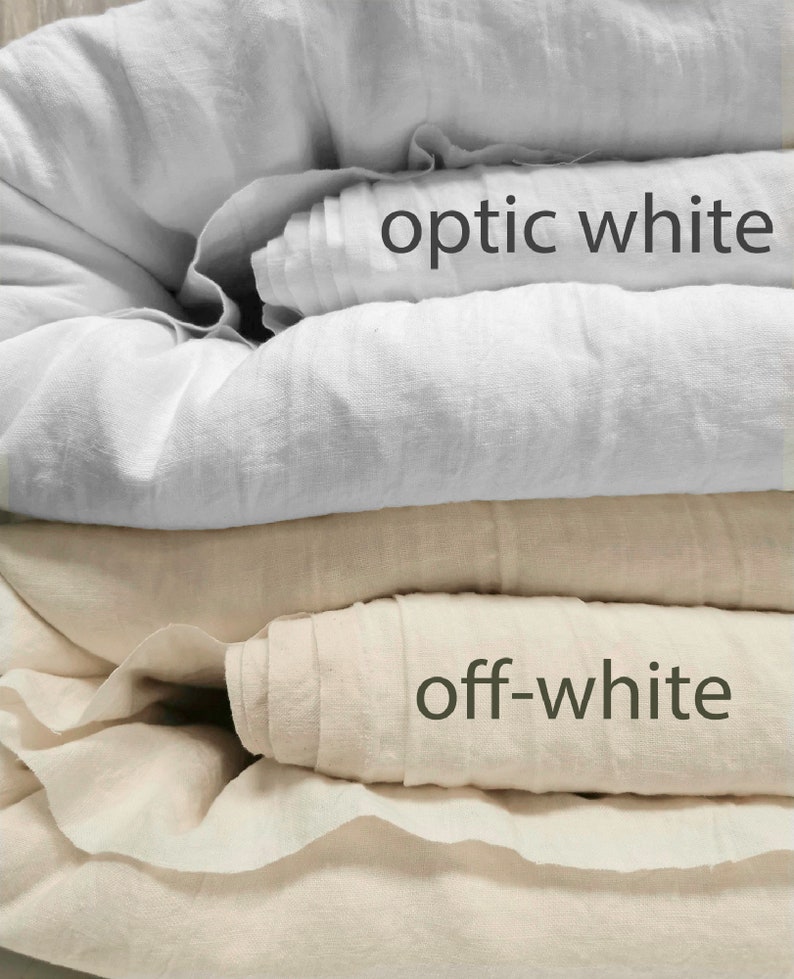 Linen FITTED SHEETS in off-white deep pocket sheets from softened heavier linen Twin Full Queen King Cal King linen bedding image 7