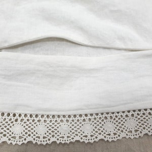 Lace DUVET COVER in Off-white Linen, Softened Linen Doona Cover, Quilt ...