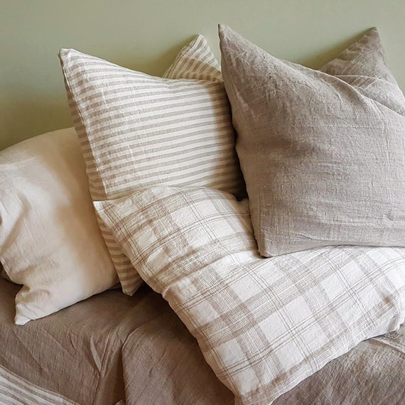 Standard housewife linen pillowcase Linen Pillowcase Stone Washed Sham