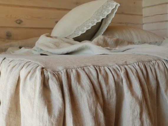 Linen bed skirt uk sales