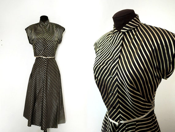 early 1950s liquid satin full skirt matching camis