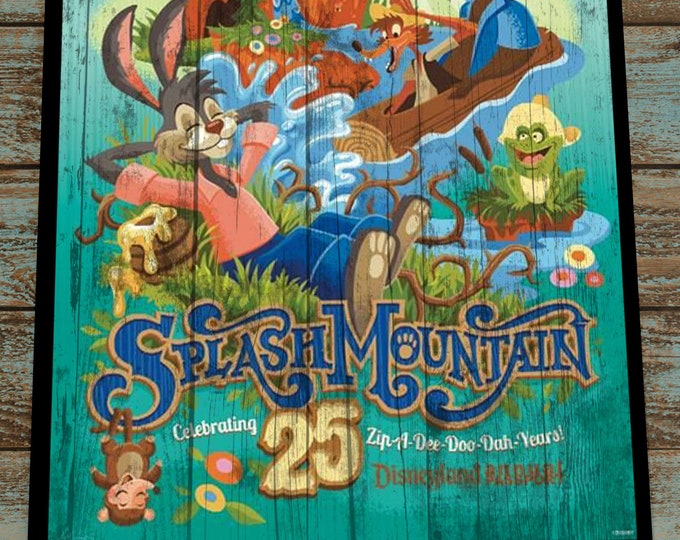 Vintage and Retro Disney Wood Art Splash Mountain Gift Memory Etsy