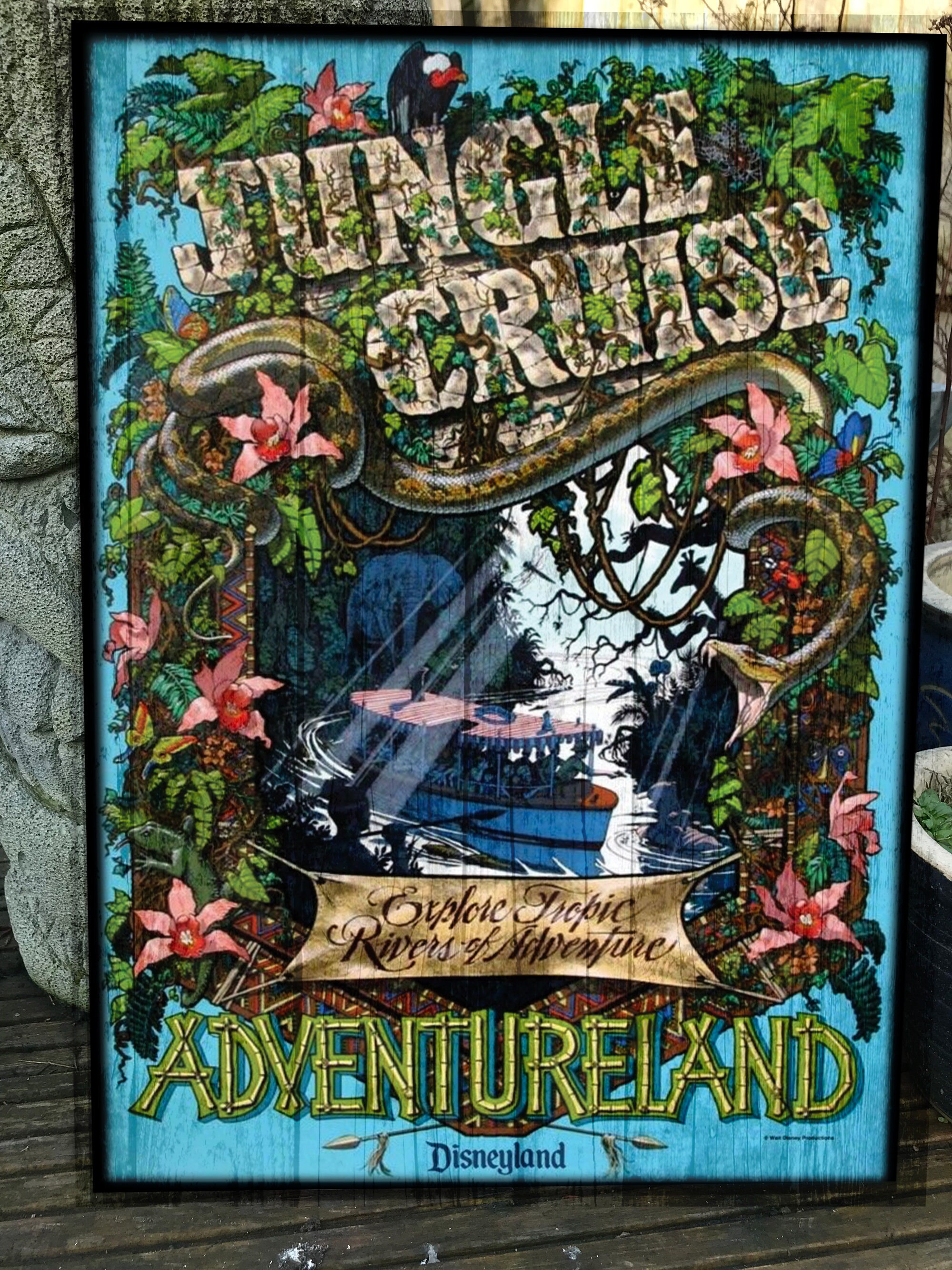 Vintage and Retro Disney Wood Art Jungle Cruise gift memory DL Etsy