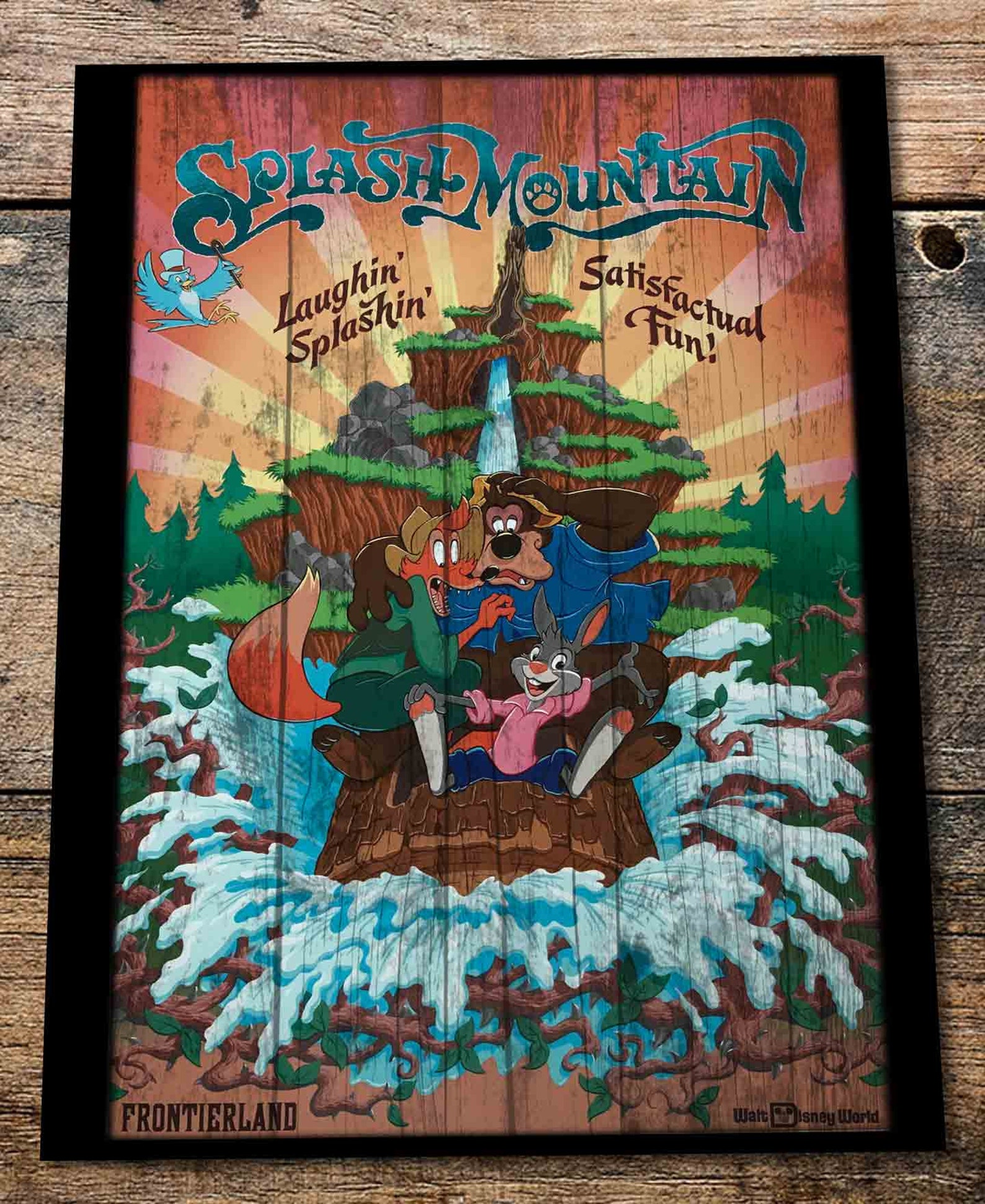 Vintage and Retro Disney Wood Art Splash Mountain gift memory Etsy