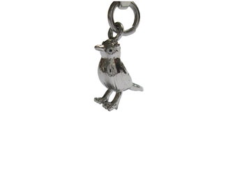 Bird Sparrow 3d pendant charm bracelet Pendant