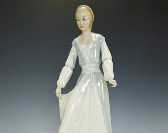 ROYAL DOULTON "Demure" HN 3045 Porcelain Lady Figurine / Statuette from The Reflections Series 12 1/2" Made in England Modelled by P Parsons