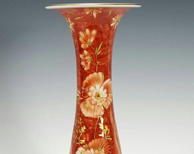 Rosenthal Porcelain, Germany Hand Painted Tall Flower Vase zaubergarten Enchanted Garden by