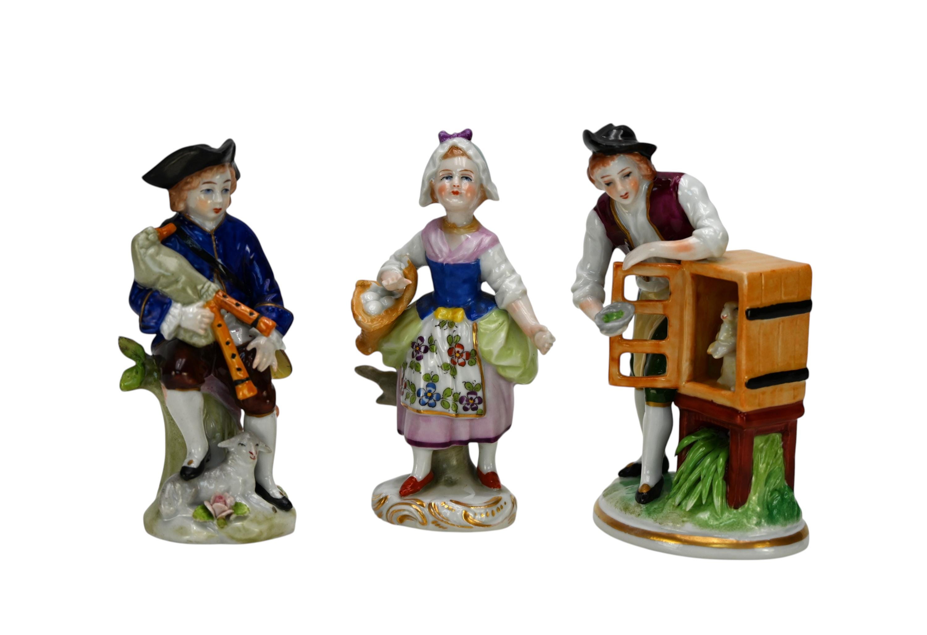 Group of 3 Sitzendorf Germany Porcelain Figurines - Etsy