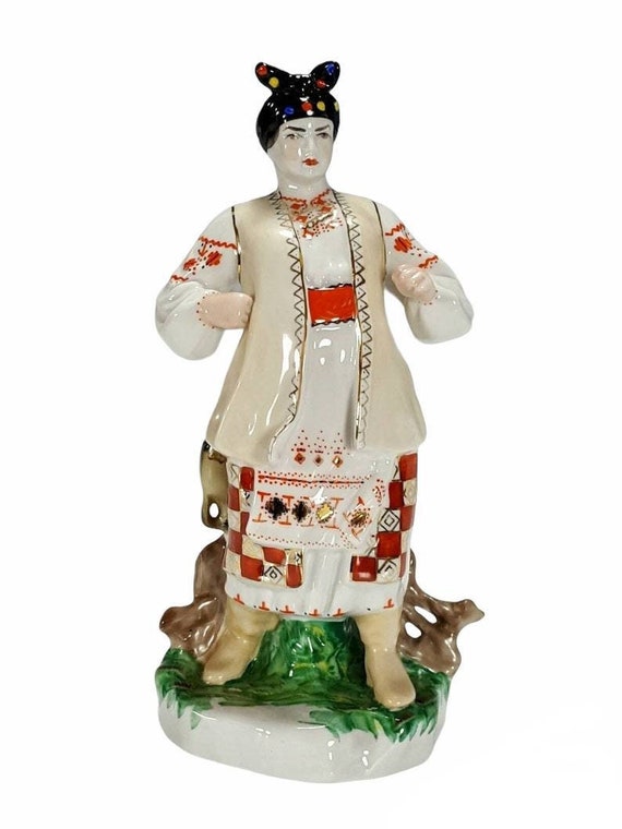 Ukrainian Kiev Porcelain Woman Figurine, USSR Porcelain ODARKA