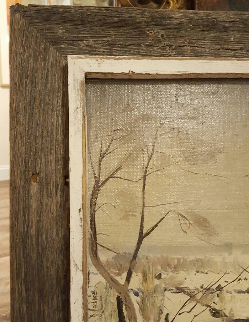 Original One-Of-A-Kind Vintage Winter Landscape Oil Painting "The City of Donetsk" view in Eastern Ukraine by Vladimir V. Sizov immagine 9