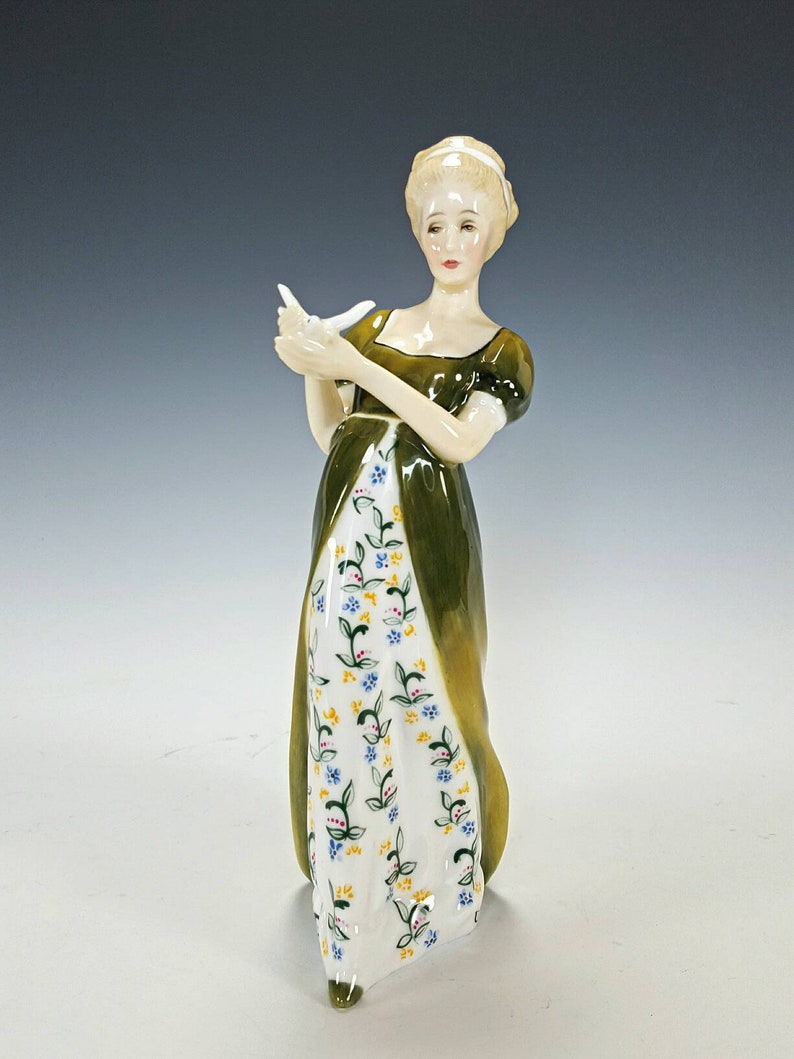 Royal Doulton HN 2722 Porcelain Figurine, Girl With Bird, Pretty