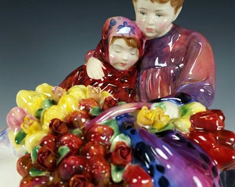 Royal Doulton Figurine: Flower Seller's Children HN1342, Leslie