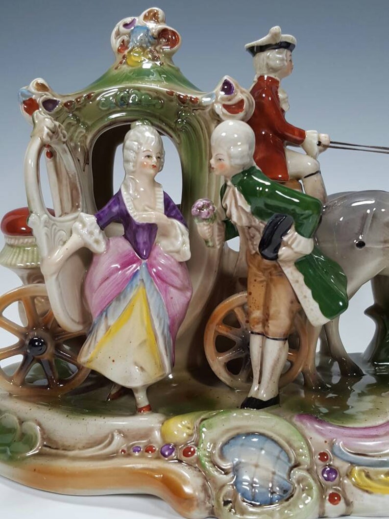 Vintage Grafenthal GDR Large German Porcelain Figurine w. 4 Etsy