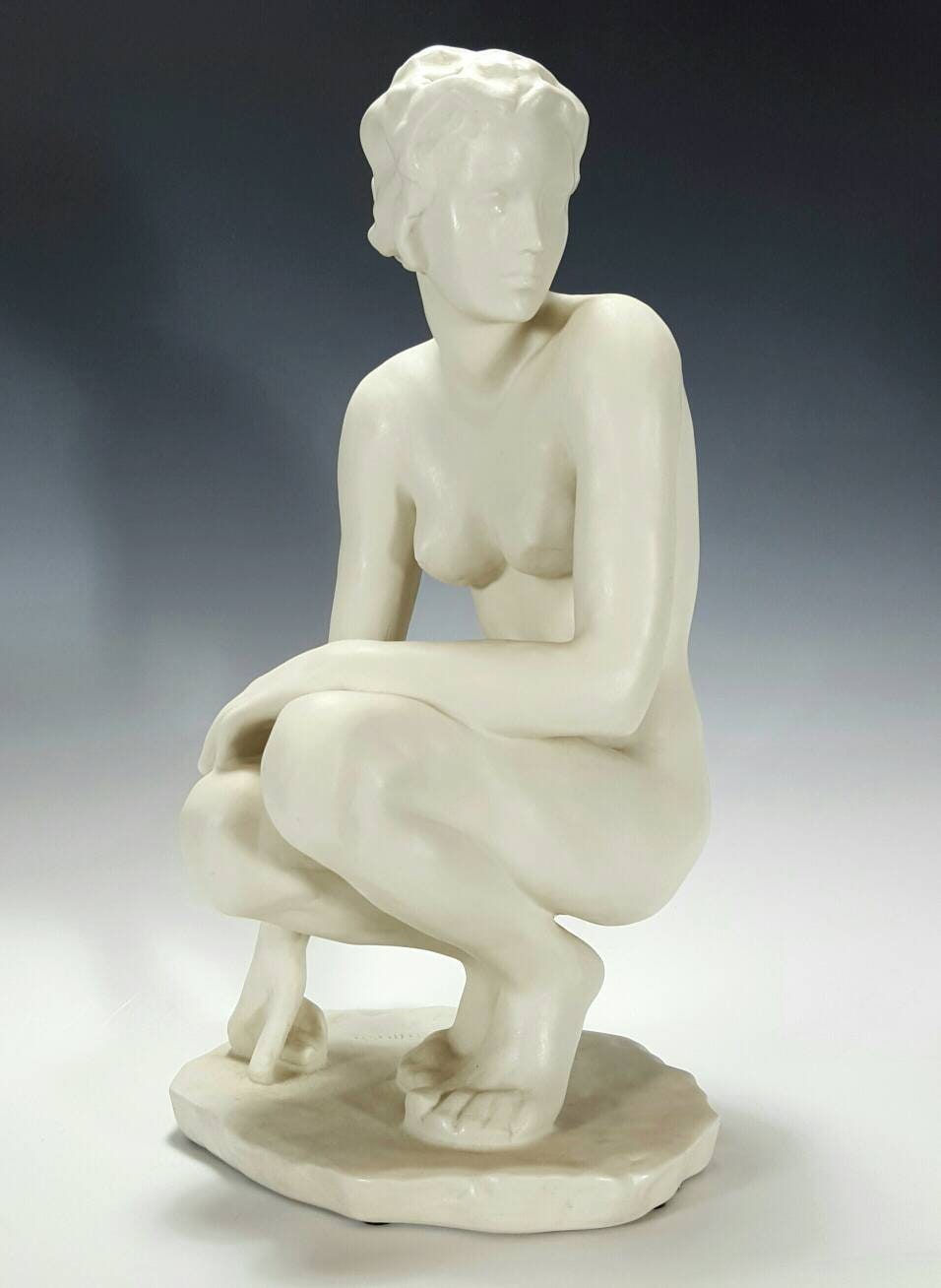 Vintage Rosenthal Germany Large Porcelain Figurine Hockende Etsy