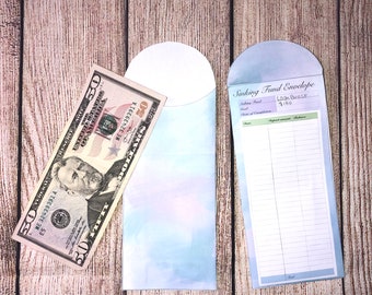 Water color pastel printable cash envelope for sinking funds