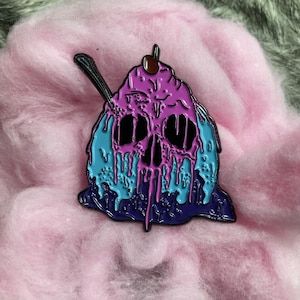 1.75” enamel pin ‘In Space .. No One Can Eat Ice Cream’