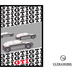 Poster Graphic: Volkswagen Golf GTI. MK IV | Texture | Ultramobile Icon. image 3