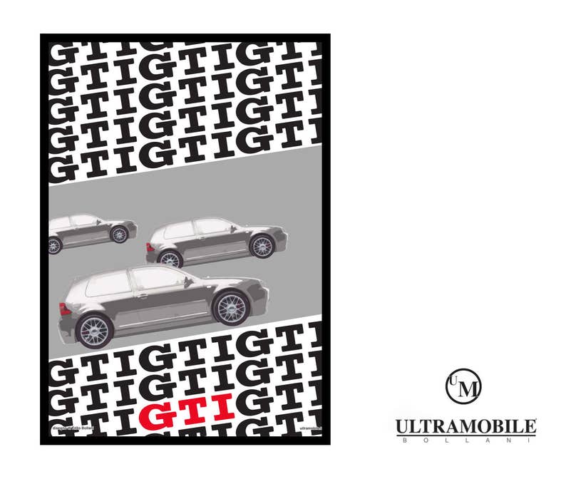 Poster Graphic: Volkswagen Golf GTI. MK IV | Texture | Ultramobile Icon. image 3