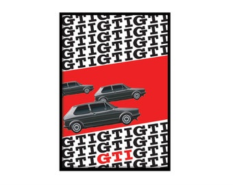 Poster Graphic: Volkswagen Golf GTI. MK1 | Ultramobile Icon.