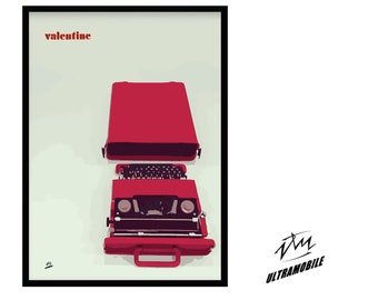Poster afbeelding: Olivetti Valentine | 1968. Pocket ID-industrieel ontwerp.