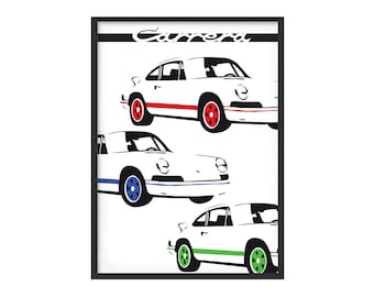 Poster Graphic:  Porsche 911 Carrera RS | 1973. Ultramobile Pop