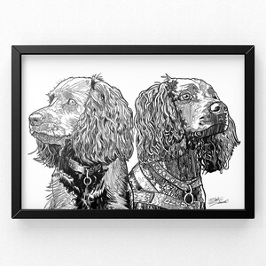 Custom pet drawing, Digital Line Drawing, Commission Drawing, Christmas Gift, pet art, pet drawing, wall decor, wall art