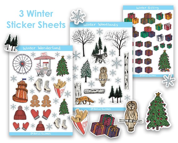 Winter Stickers and Decal Sheets